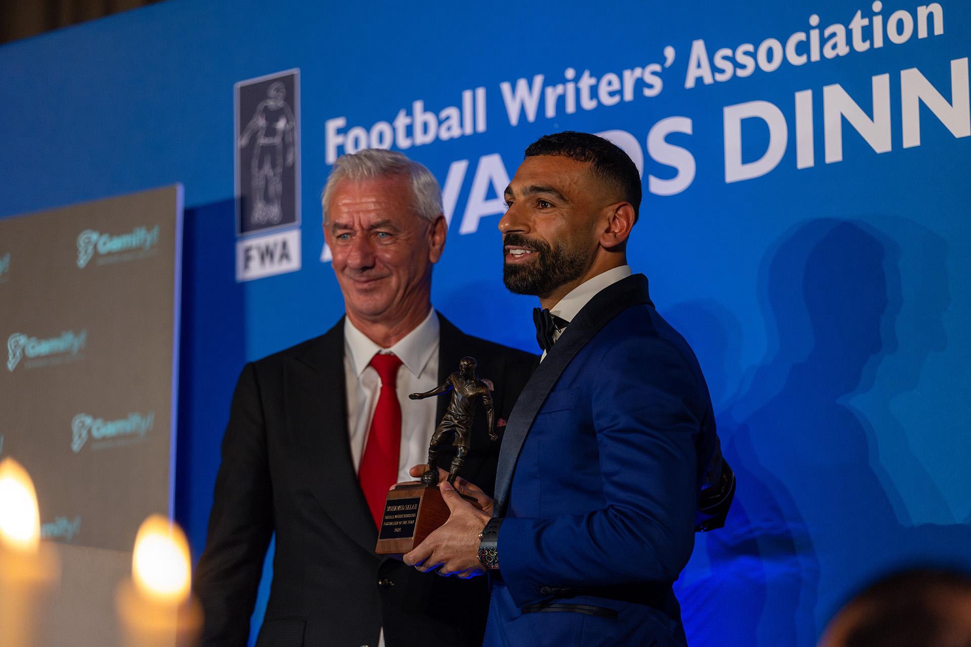 Liverpool star, Mohamed Salah receives 2025 FWA Footballer of the Year award