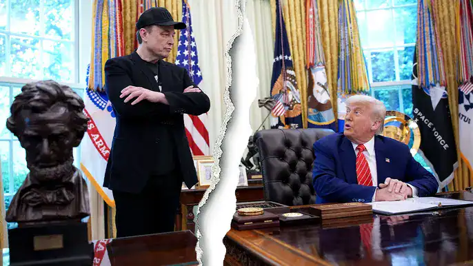 Elon Musk trump break up