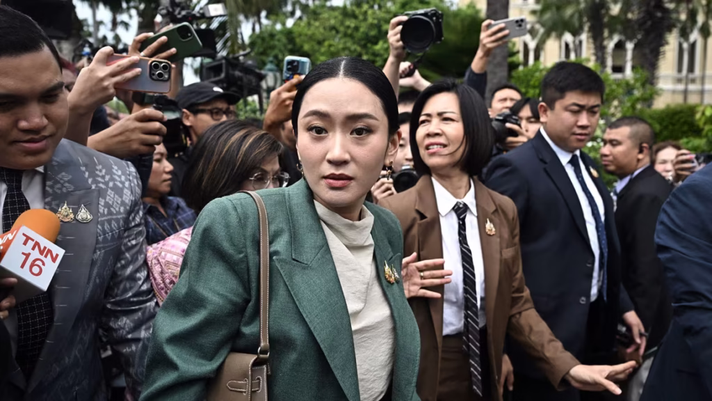 Thailand’s prime minister suspended over leaked phone call with former strongman Thailand's Prime Minister Paetongtarn Shinawatra walks through Government House after a cabinet meeting in Bangkok on July 1, 2025.