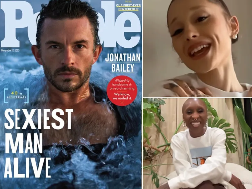 Jimmy Fallon Cynthia Erivo Ariana Grande Jonathan Bailey