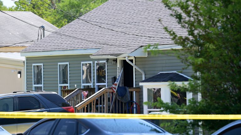 The scene of the mass shooting. Pic: The New Orleans Advocate/AP